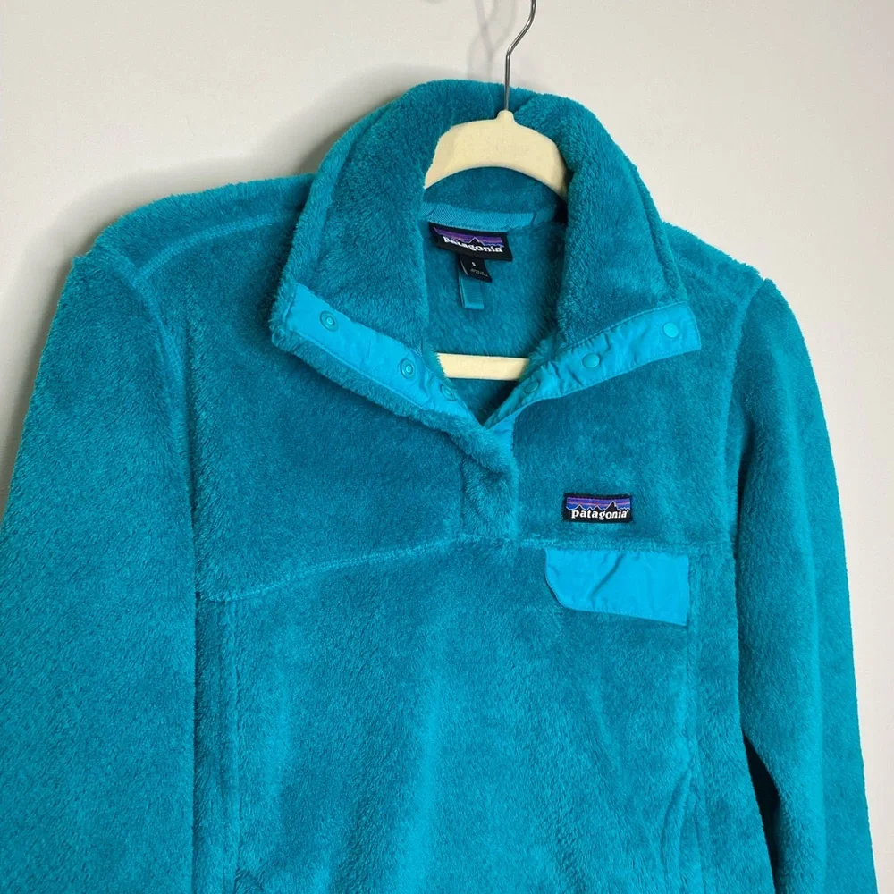 Patagonia teal Snap T fleece pullover - Picture 3 of 7